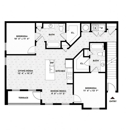 bedroom floor plan | the madison at ballston station